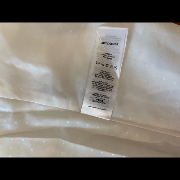 2022 spring Self-Portrait Cream Boucle Mini Dress - Picture 14 of 14